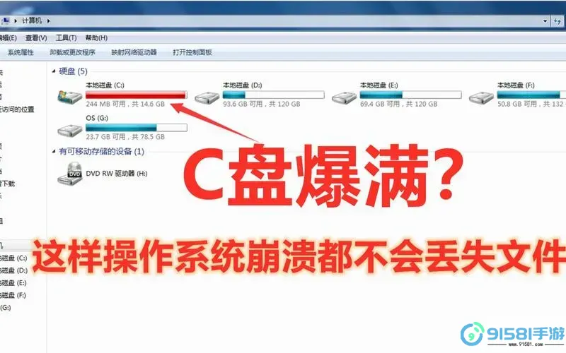 解决本地磁盘C盘变红问题的有效清理方法与技巧图1